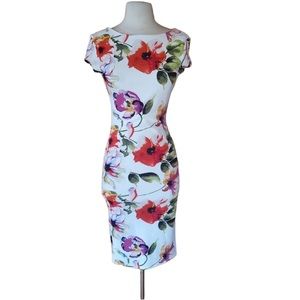 1950s style Vintage Chic Floral Bodycon Dress‎